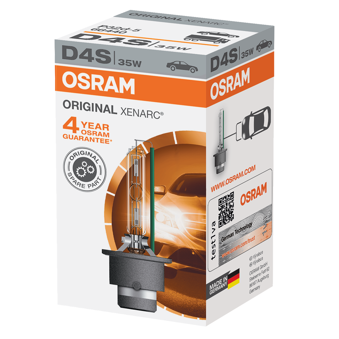 D4S OSRAM Original Xenarc Standard Replacement 35W 4100K Xenon HID